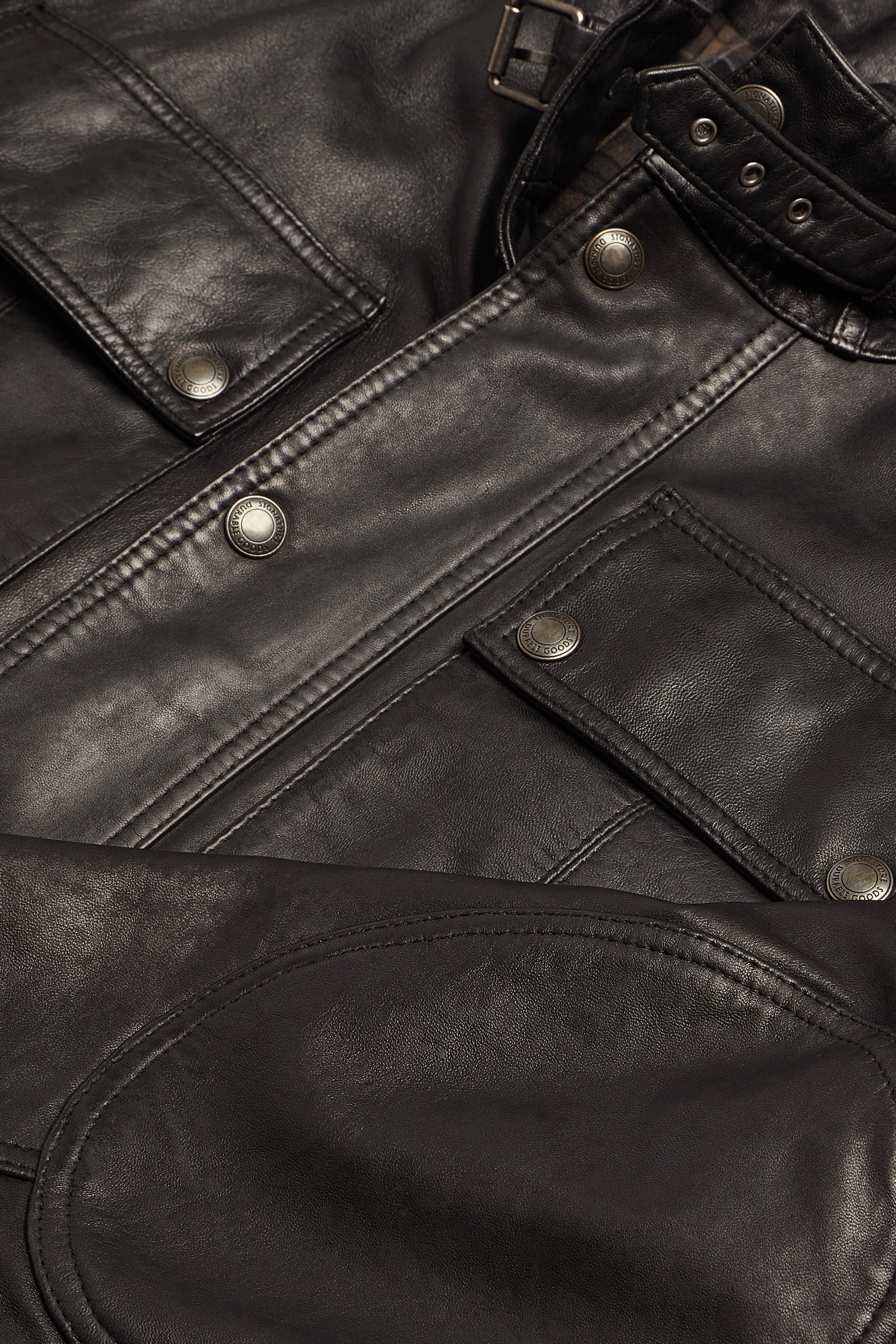 Signature Four Pocket Leather Biker Jacket