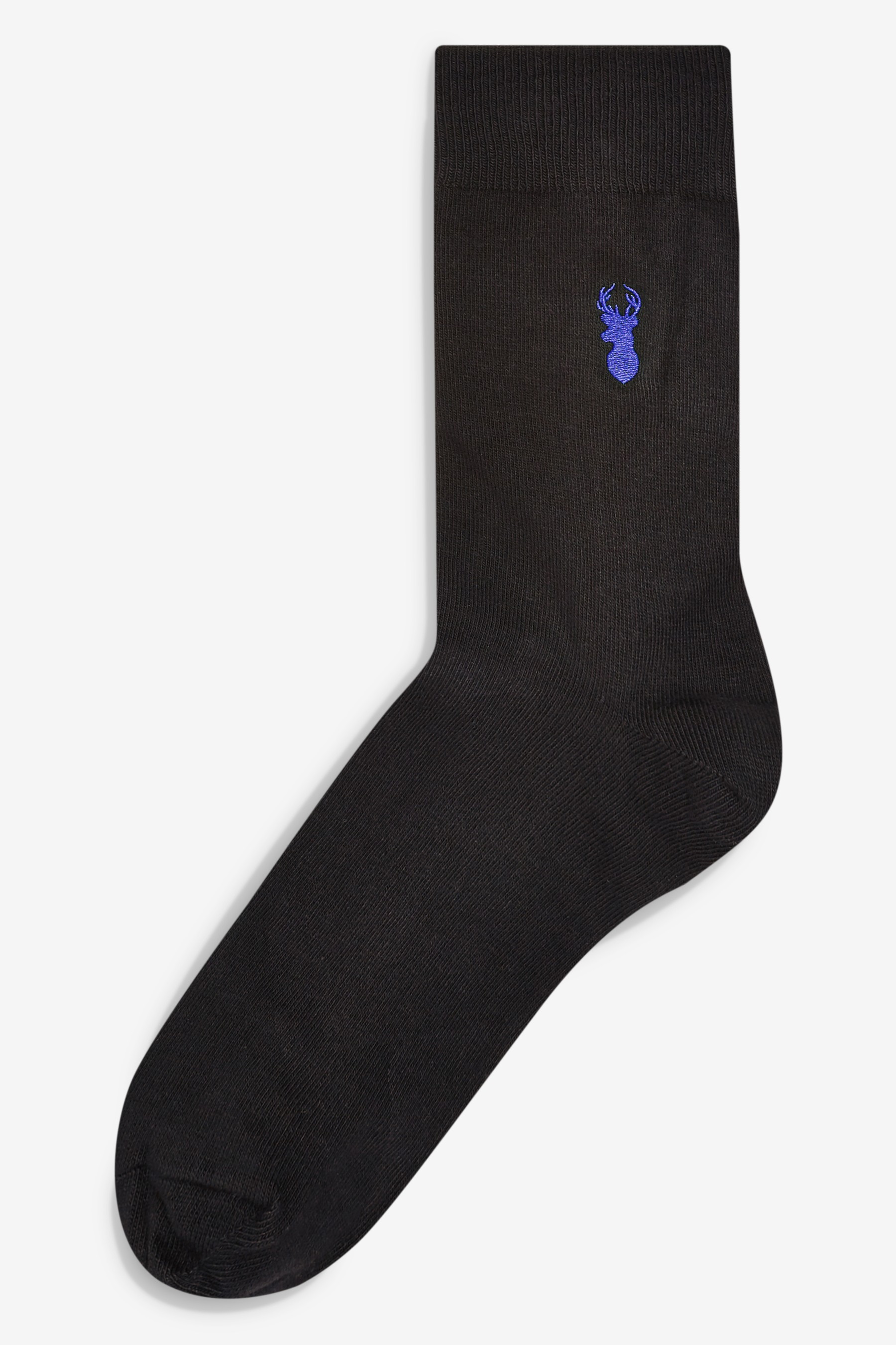 Embroidered Stag Socks 8 Pack