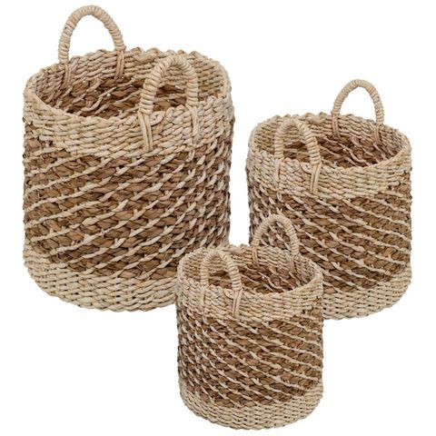 Honey-Can-Do Woven Storage Bin (Set of 3, Brown)