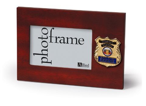 Allied Frame Us Police Officer Medallion Desktop Landscape Picture Frame - 4 X 6 Inch