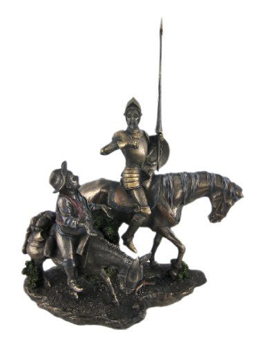 Stealstreet 13.75-Inch Bronzehued Don Quixote And Sancho Panza On Horses Figure