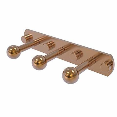 Allied Brass P1000-20-3 Prestige Skyline Collection 3 Position Multi Peg Decorative Hook, Brushed Bronze