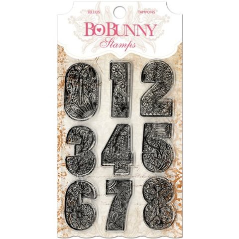 Bo Bunny 10105030 Countdown Stamps, 4 By 6-Inch, Light Grey