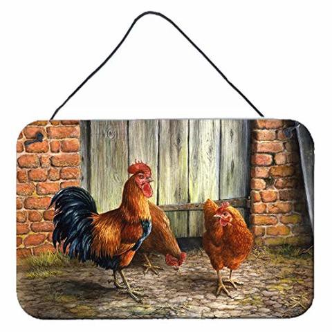 Caroline&#39;s Treasures Bdba0056Ds812 Rooster And Chickens By Daphne Baxter Wall Or Door Hanging Prints, 8X12, Multicolor