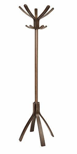 Alba Wooden Cafe Coat Stand, Espresso Brown