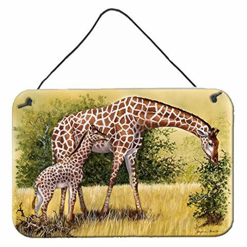 Caroline&#39;s Treasures Bdba0309Ds812 Giraffes By Daphne Baxter Wall Or Door Hanging Prints, 8X12, Multicolor