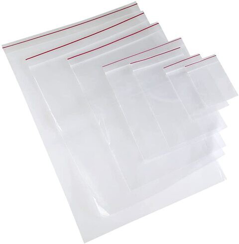Lavish Reclosable Clear And Natural Large Plastic Zipper 100 Pcs Bags Clear Plastic Bags 10 X 19 cm