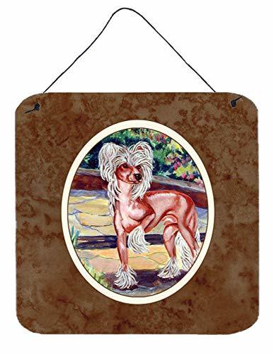 Caroline&#39;s Treasures 7021Ds66 Chinese Crested On The Patio Wall Or Door Hanging Prints, 6X6, Multicolor