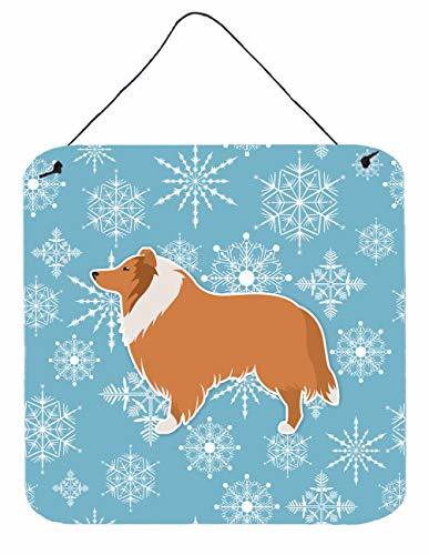 Caroline&#39;s Treasures Bb3516Ds66 Winter Snowflake Collie Wall Or Door Hanging Prints, 6X6, Multicolor