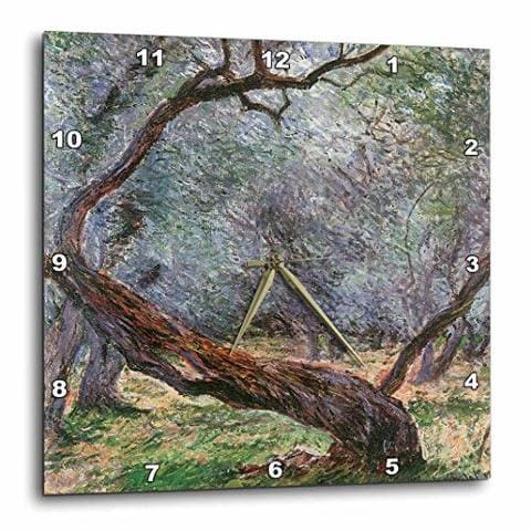 3Drose Dpp_126609_1 Study Of Olive Trees By Claude Monet, 1884 Wall Clock, 10 By 10-Inch