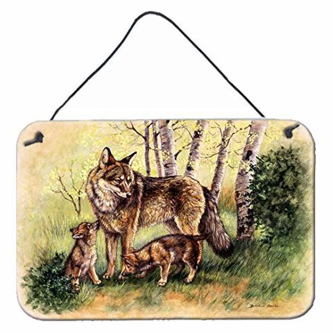 Caroline&#39;s Treasures Bdba0115Ds812 Wolf Wolves By Daphne Baxter Wall Or Door Hanging Prints, 8X12, Multicolor