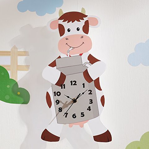 Fantasy Fields - Happy Farm Cow Wall Clock