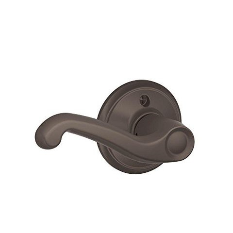 SCHLAGE Flair Left Handed Lever Non-Turning Lock, Oil Rubbed Bronze (F170 Fla 613 Lh)