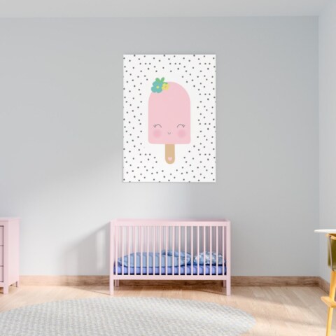 Sweet Pea Pink Popsicle Wall Art Print