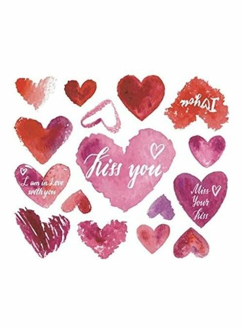 Generic Romantic Valentine&#39;s Day Wall Sticker Removable Love Hearts Decal Home Decor blue nonecm