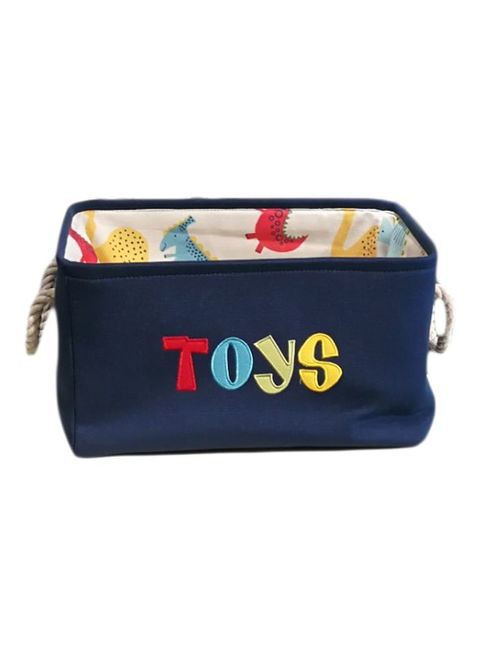 MissTiara Toys Word Printed Storage Basket Blue/Red/Yellow 40x28x22centimeter