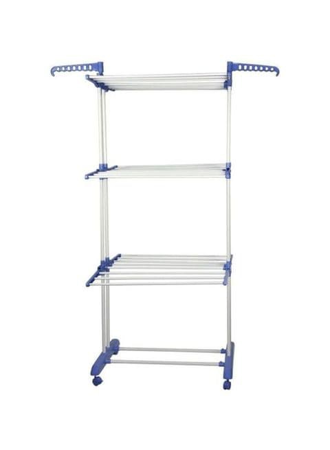 Generic Metal Clothes Dryer Rack Silver/Blue