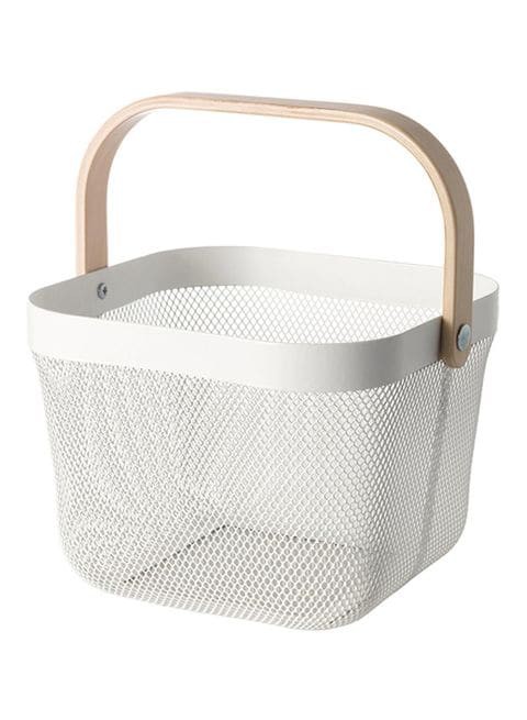 Storage Basket White 25x18x26centimeter