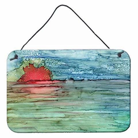 Caroline&#39;s Treasures 8984Ds812 Abstract Sunset On The Water Wall Or Door Hanging Prints, 8X12, Multicolor