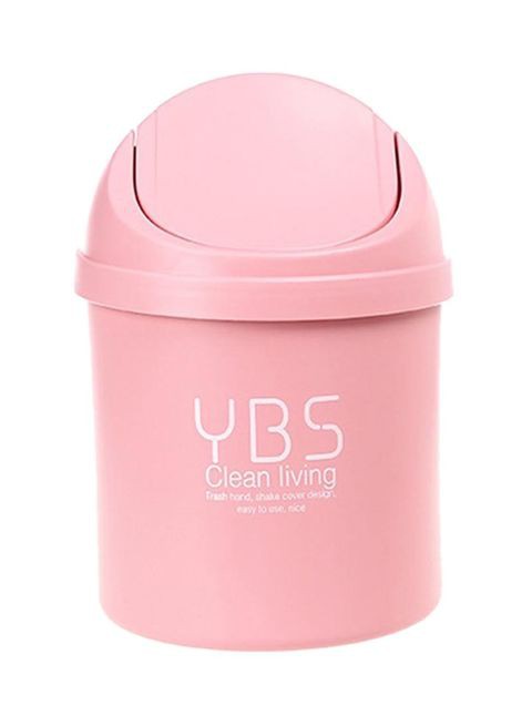 Generic Creative Mini Desktop Flip Trash Bin Pink