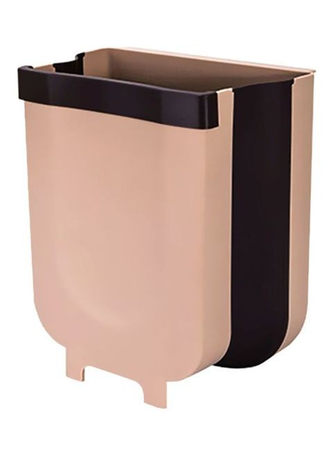 Generic Plastic Trash Bin Beige 17.5X25.3X28.6cm