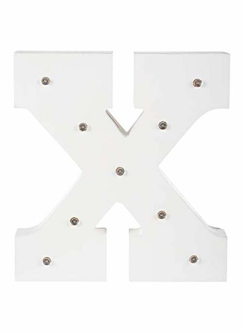 East Lady Letter X Shaped Decorative LED Light White 16 x 16cm