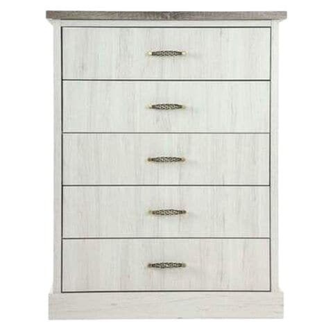 Homes R Us Emily Chest Of Drawer 225x58x214cm Grey