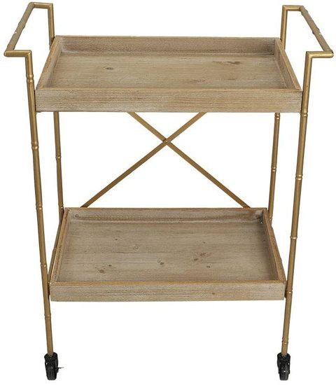 YATAI 2 Tier Rolling Storage Cart With Wheels &amp; Adjustable Feet