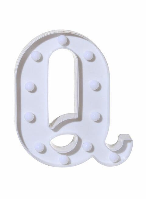 Voberry Q Alphabet Led Letter Light White 22X18X4.5cm