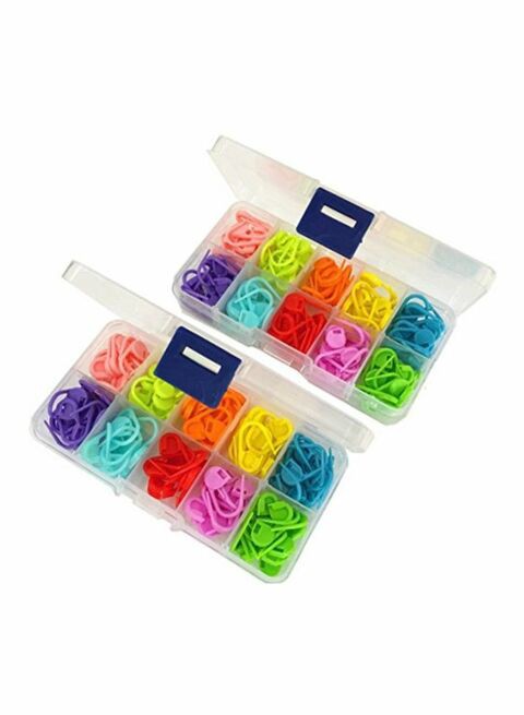 Mooerca 240-Piece Knitting Stitch Markers Set Red/Yellow/Green 6 X 2.9 X 1.3Inch