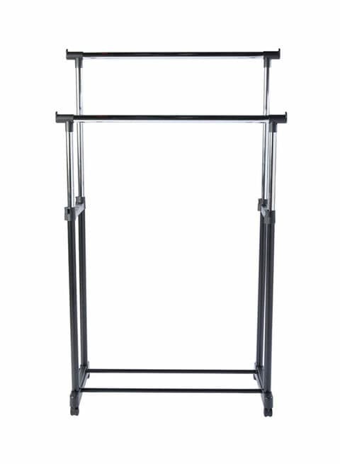 Lapis Garment Rack With Castors Black/Silver 85x95x43centimeter