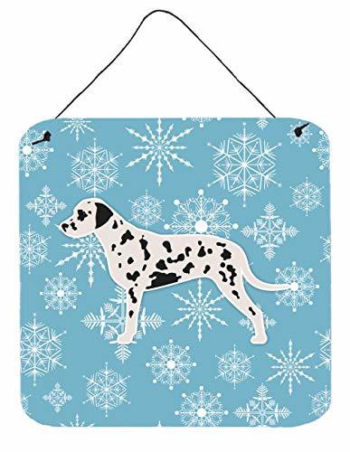 Caroline&#39;s Treasures Bb3483Ds66 Winter Snowflake Dalmatian Wall Or Door Hanging Prints, 6X6, Multicolor