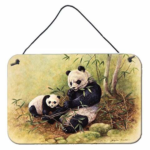 Caroline&#39;s Treasures Bdba0111Ds812 Panda Bears By Daphne Baxter Wall Or Door Hanging Prints, 8X12, Multicolor