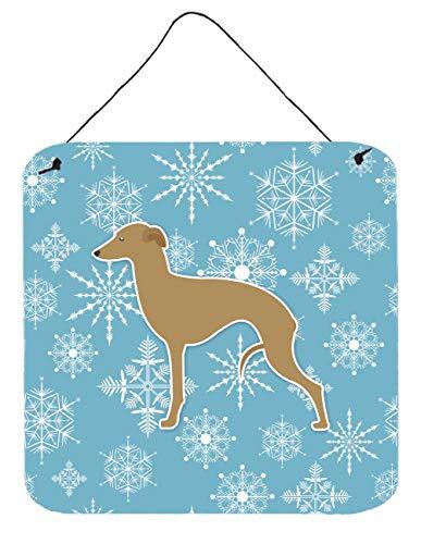 Caroline&#39;s Treasures Bb3514Ds66 Winter Snowflake Italian Greyhound Wall Or Door Hanging Prints, 6X6, Multicolor