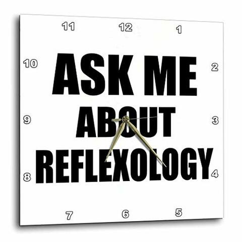 3Drose Dpp_161942_1 Ask Me About Reflexology Advertise Your Reflexologist Work Job Advert Self Advertising Wall Clock, 10 By 10-Inch