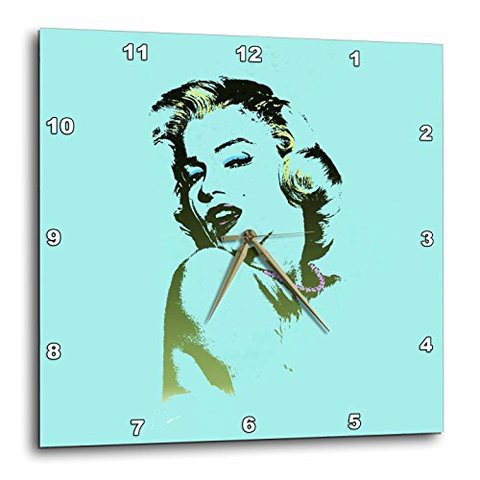 3Drose Sexy Image Of Marilyn Monroe. Turquoise. Popular Print Wall Clock, 13 By 13-Inch (Dpp_218384_2)