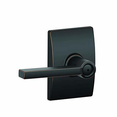 Schlage F40 Lat 716 Cen Lock Co F40Lat716Cen Aged Bronze Latitude Century Privacy Lever