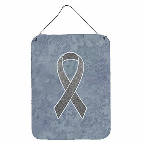 Caroline&#39;s Treasures An1211Ds1216 Grey Ribbon For Brain Cancer Awareness Wall Or Door Hanging Prints, 12X16, Multicolor