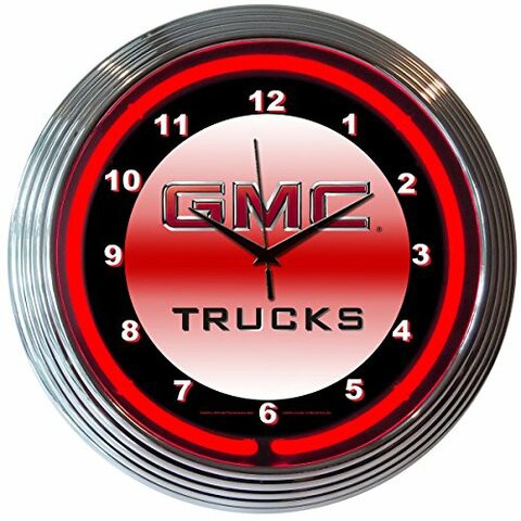 Neonetics Bar And Game Room Gmc Trucks Neon Wall Clock, 15-Inch