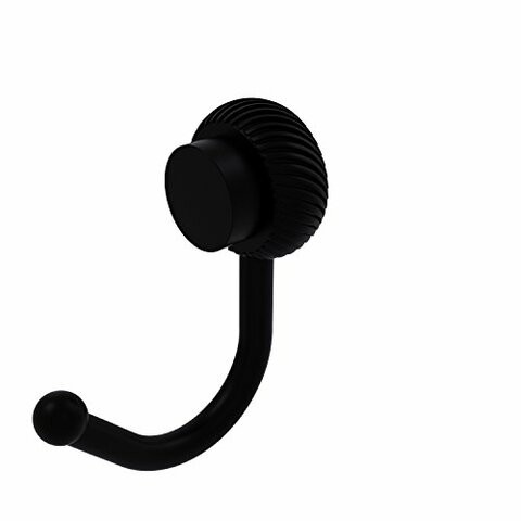 Allied Brass 420T-Bkm Venus Collection Twisted Accents Robe Hook, Matte Black