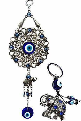 Betterdecor Turkish Blue Evil Eye Wall Hanging Amulet Decor Ornament For Protection (With A Gift Pouch)-004