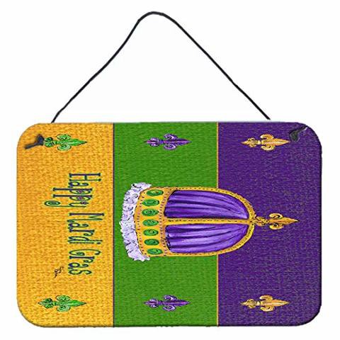 Caroline&#39;s Treasures 8385Ds812 Mardi Gras Aluminium Metal Wall Or Door Hanging Prints, 8X12, Multicolor