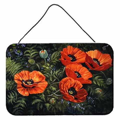 Caroline&#39;s Treasures Bdba0007Ds812 Poppies By Daphne Baxter Wall Or Door Hanging Prints, 8X12, Multicolor