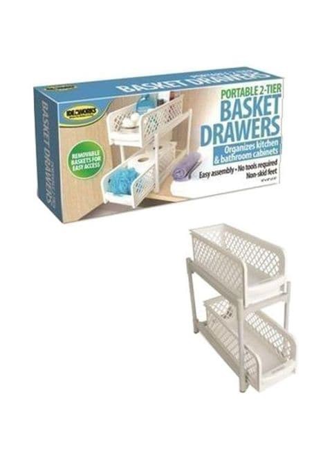 Generic 2-Tier Basket Drawer White