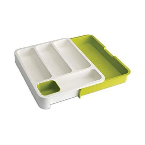 Joseph Joseph 85041 DrawerStore Expandable Cutlery Tray, Green