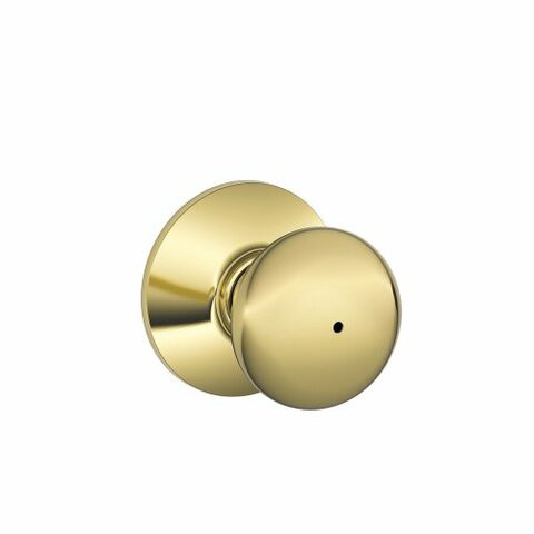 Schlage Lock Company Schlage Lock F40Ply605X625 Plymouth Privacy Lockset , Brass - F40 Ply 605 X 625