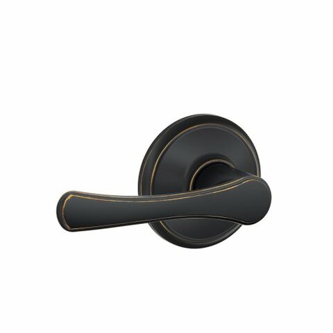 Schlage F10 Vla 716 16-080 10-027 134 N N Sl Avila Hall And Closet Lever, Aged Bronze