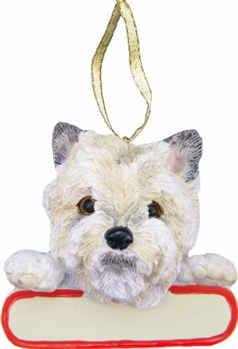 E&amp;S Pets Cairn Terrier Ornament Santa&#39;s Pals With Personalized Name Plate A Great Gift For Cairn Terrier Lovers