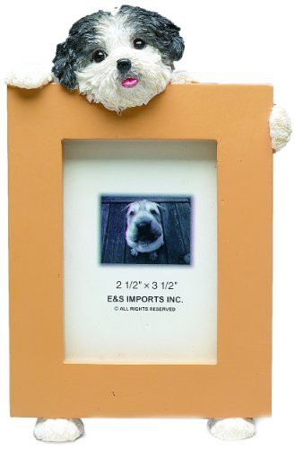 E&amp;S Pets Shih Tzu Puppycut Black/White Dog - 2 1/2&#39;&#39; X 3 1/2&#39;&#39; Photo Frame