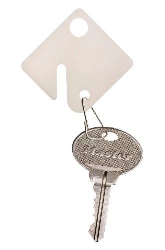 Master Lock Tags, Snap Hook Key Hangers, 7117D (Pack Of 20), Beige